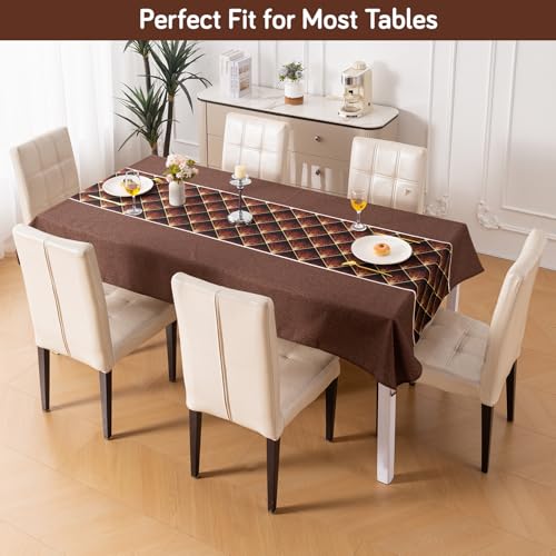 Image of HOKIPO Modern Grace Table Cloth for 6 Seater, 55x86 in, Imperial Diamond