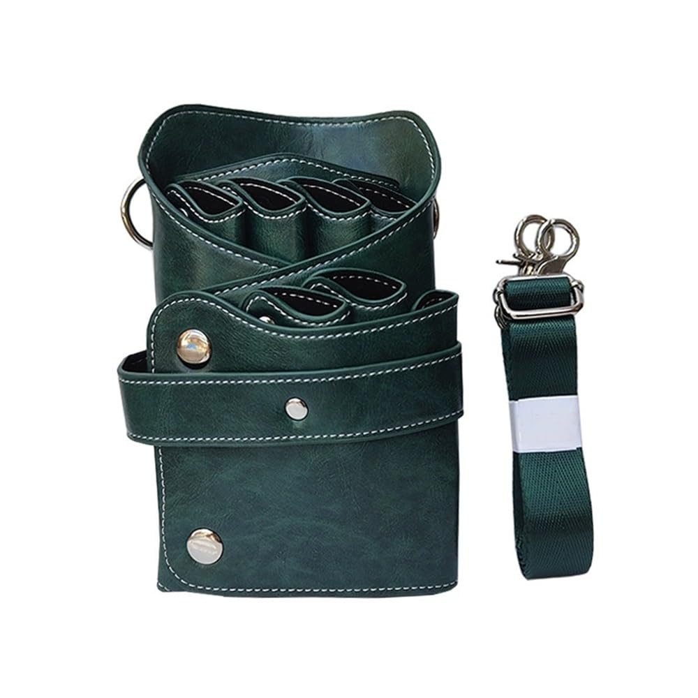 Borsa per Forbici da Parrucchiere Borsa a tracolla for capelli, porta attrezzi da parrucchiere, custodia for forbici per Salone(verde)