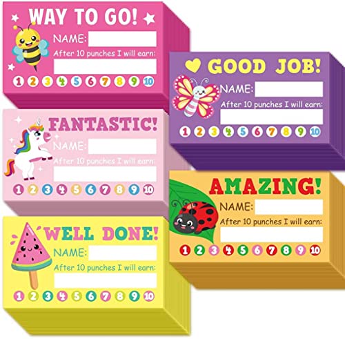 Lot de 100 cartes de récompense - Cartes de fidélité - Pour entreprise, salle de classe, comportement des enfants, étudiants, enseignants - 5,1 x 7,6 cm -...