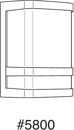 Miniatura 5 de Progress Lighting Valera LED Collection - Farol acrílico blanco mate con pantalla moderna para exteriores, pequeña pared, luz de bronce