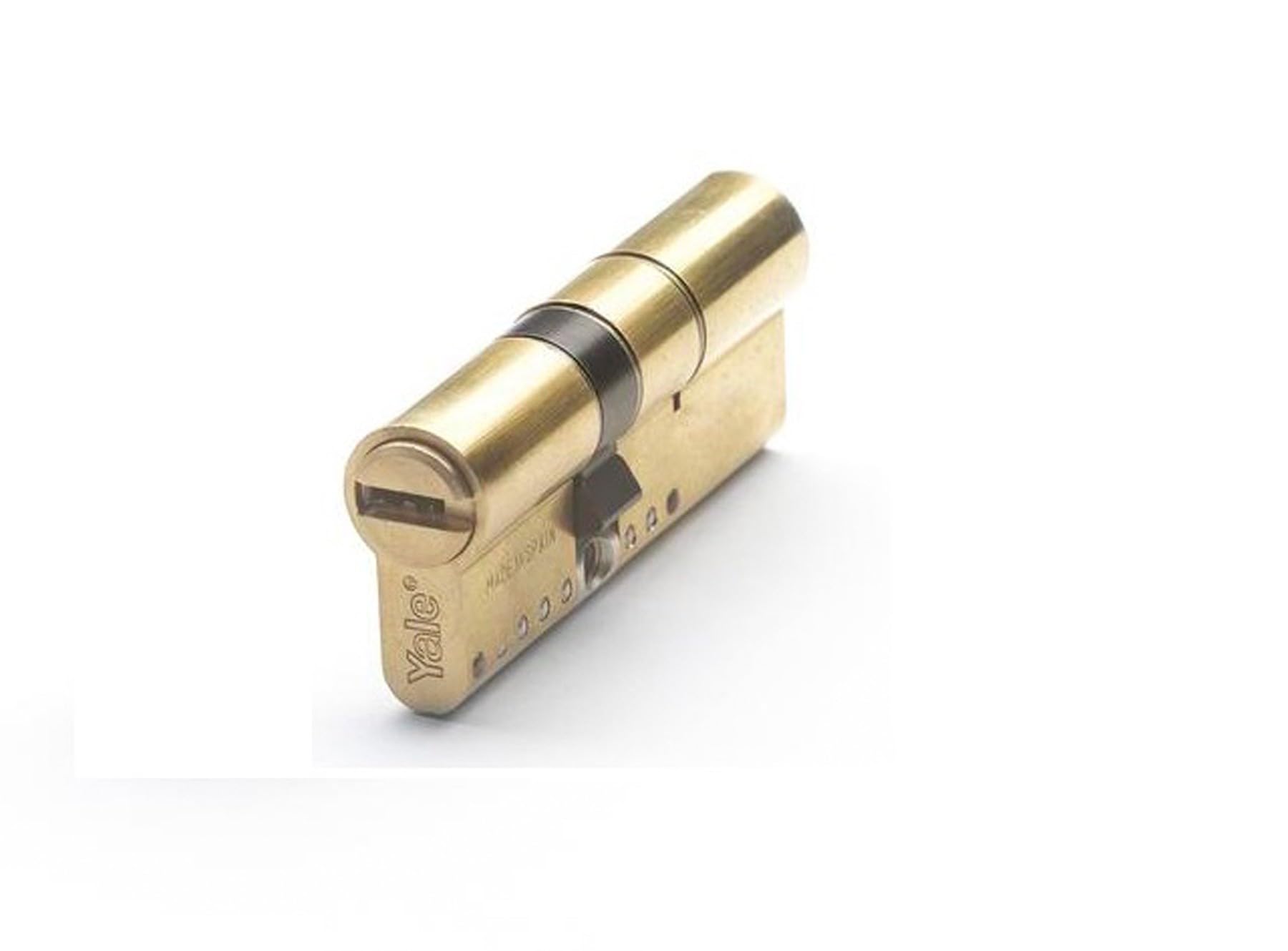 Yale, YL63535LTDE, Cilindro de Seguridad, YL6 DS, Doble Embrague, Leva Larga, Llave - Llave, Latonado, 35 x 35 mm
