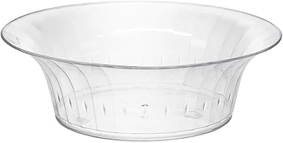 Party Essentials Deluxe/Elegance Quality Plastic 10-Ounce Party/Salad Bowls, Clear, 20 Count