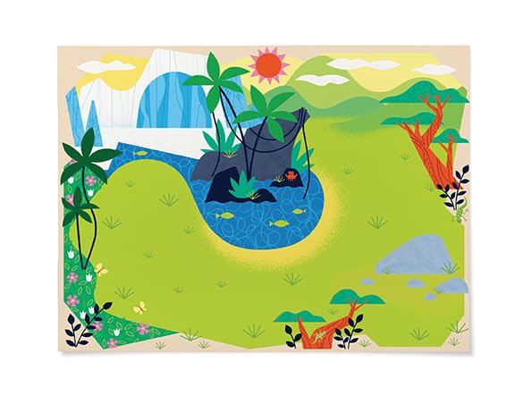 Crocodile Creek Coloring Stickers for Kids, Includes 20 Jumbo Stickers, 5 Themed Crayons and 1 Illustrated Scene - Image 3