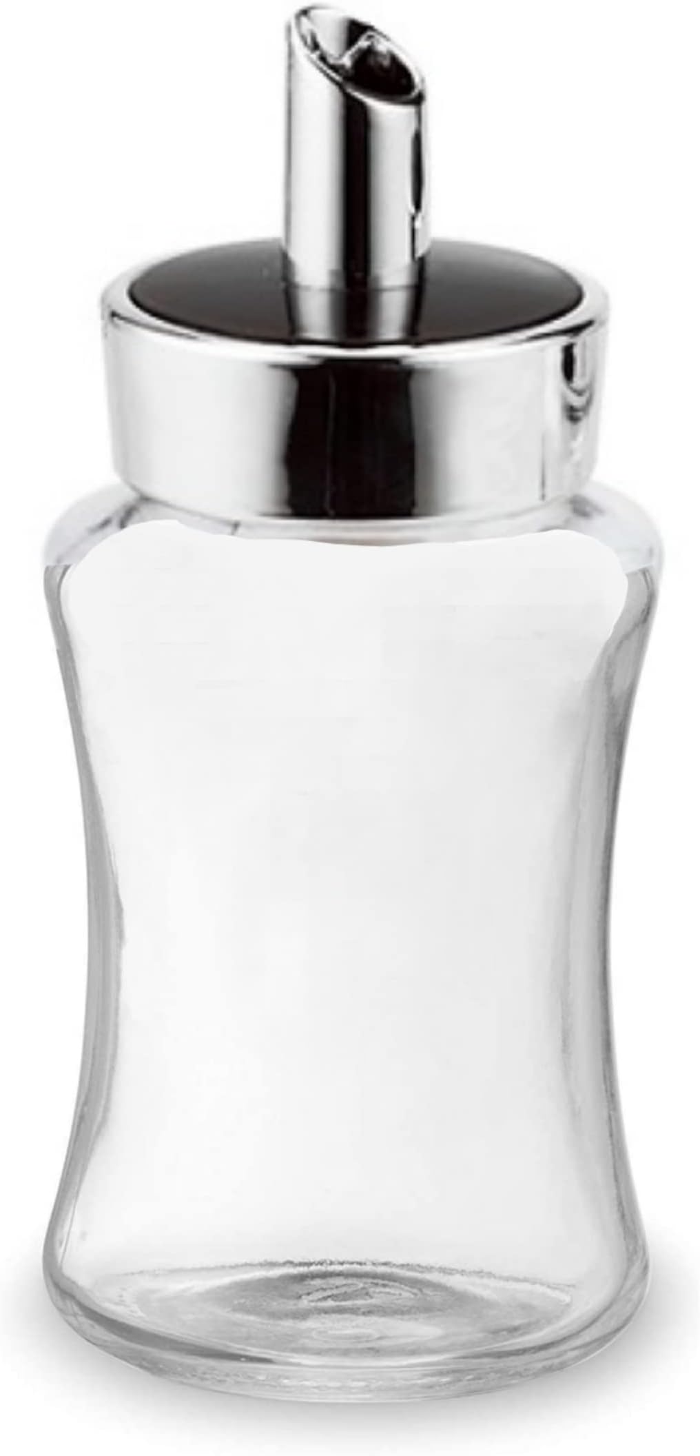 J&M DESIGN Sugar Dispenser with Pour Spout & Shaker For Coffee, Cereal Bowl, Tea & Baking Lid for Easy Spoon Measuring Pour - 7.5oz Glass Jar Container - Dishwasher Safe