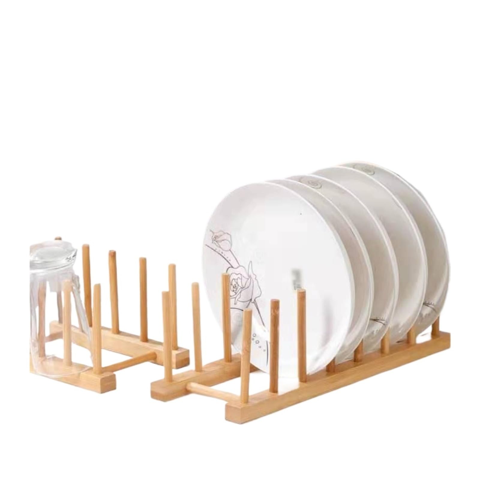 YUPLIODSX Wooden Dish Rack Dish Plates Drying Rack