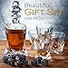 Whiskey Decanter Set for Men with 4 Drinking Glasses and 9 Whisky...