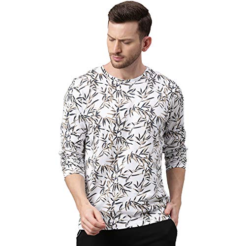 Image of Urbano Fashion Men's Printed Full Sleeve Slim Fit Cotton T-Shirt