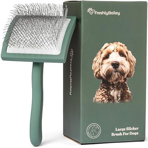 Doodle Brush for Goldendoodle, Poodle, and Labradoodle Coats - Best Slicker Dog Brush for Wavy & Curly Hair - Detangle, Brush, & Fluff Like a Pro - Golden Doodle Must Haves by Freshly Bailey Cover