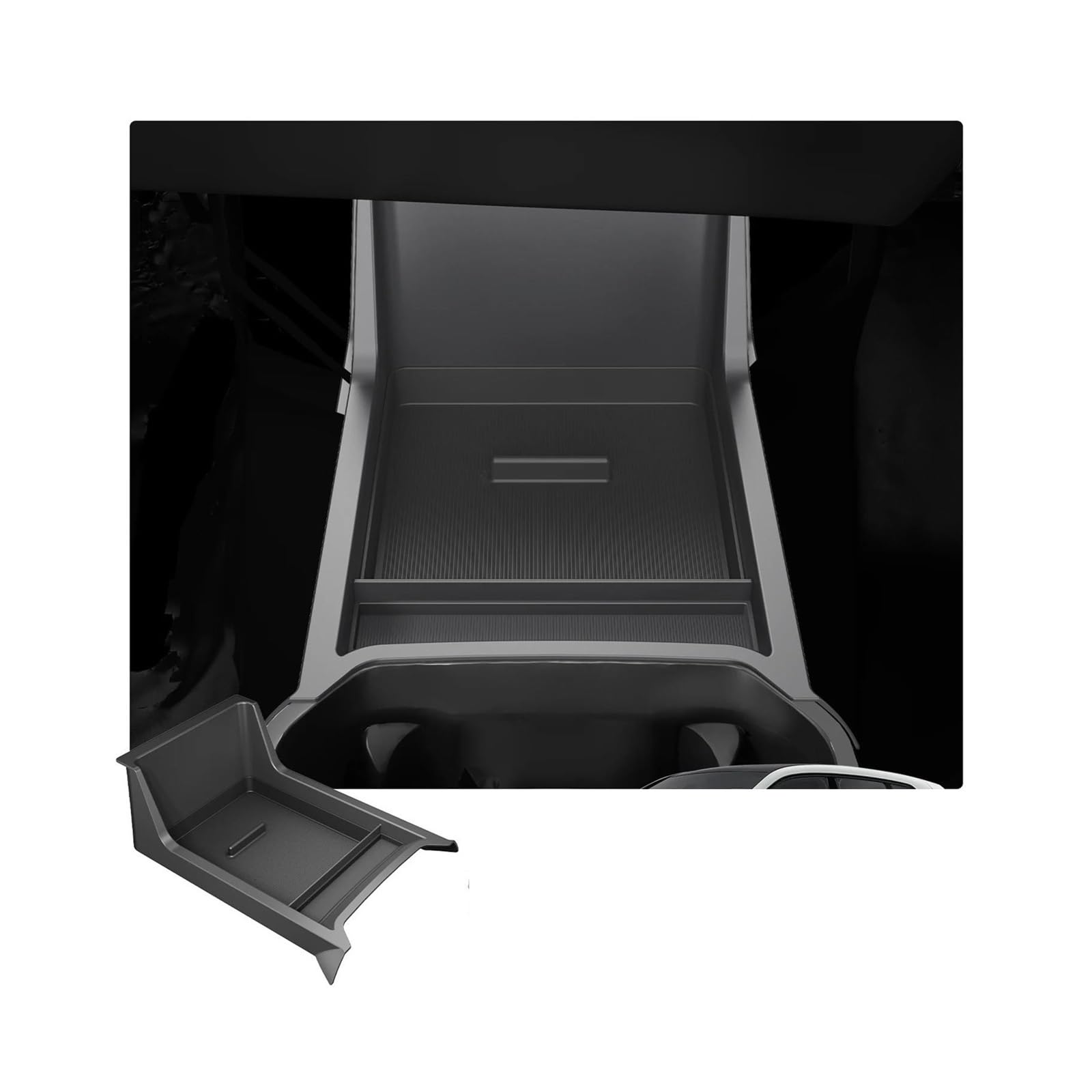 AHRPKAMERD Centre Console Organiser Tray For IX For I20 For EV 2022 2023 2024 2025 LHD Car Central Storage Box Control Container Auto Armrest Storage Box(2)