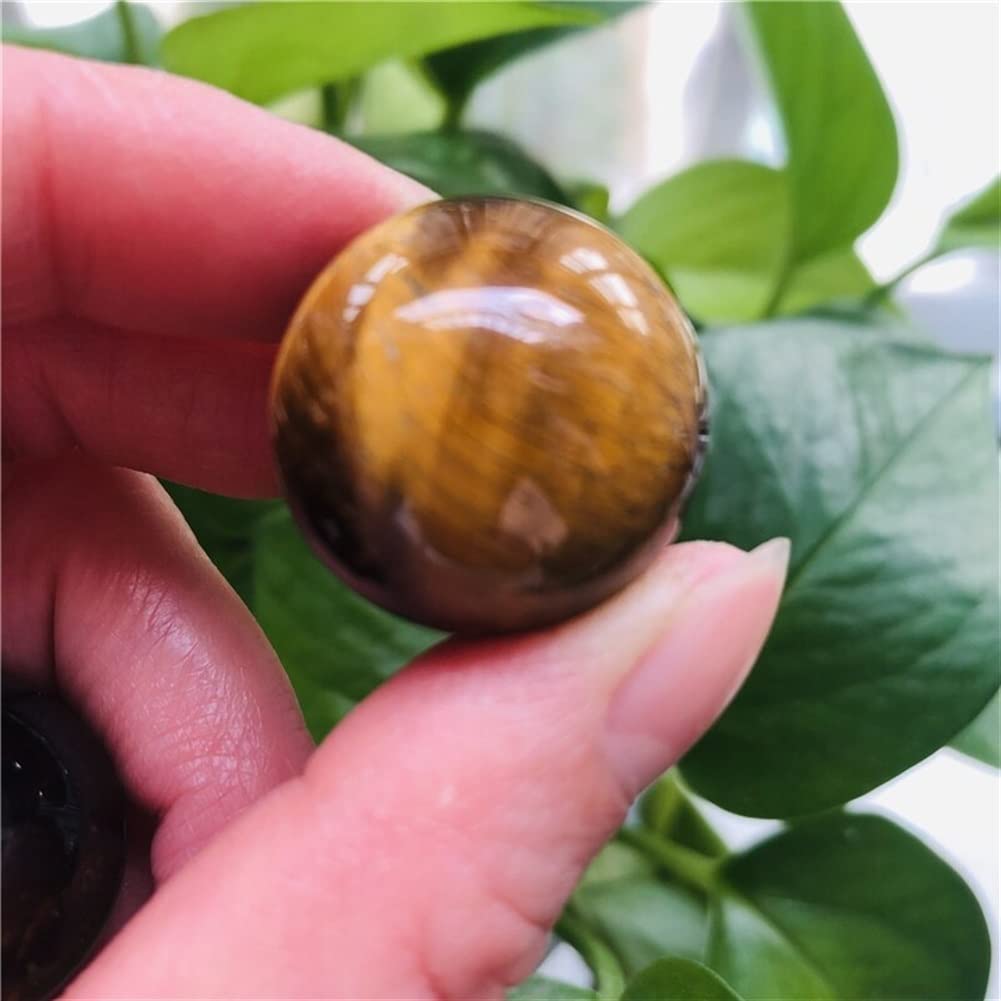 Domowe Kolekcje Naturalny Kryształ Tygrysie Oko Naturalna rzeźba Piłka Wolnostojąca Rzeźba w Kamieniu Rzemiosło Moc Kamień Kryształ (rozmiar: 3 szt.)
