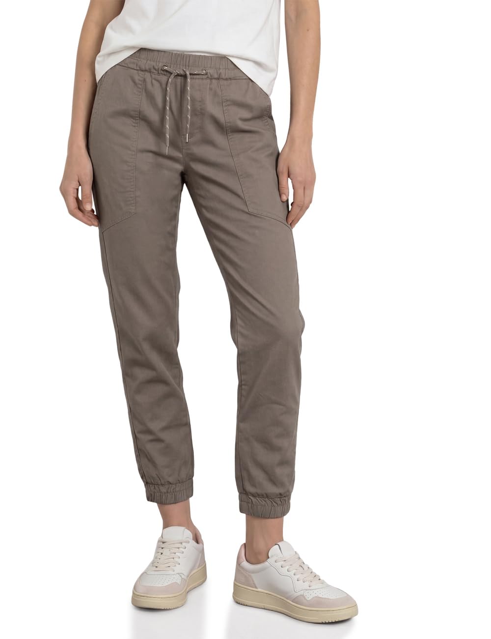 Street One Women's Slim Leg Trousers in Lightweight Quality 3818253, Dark Tumbled Beige, 42W x 28L