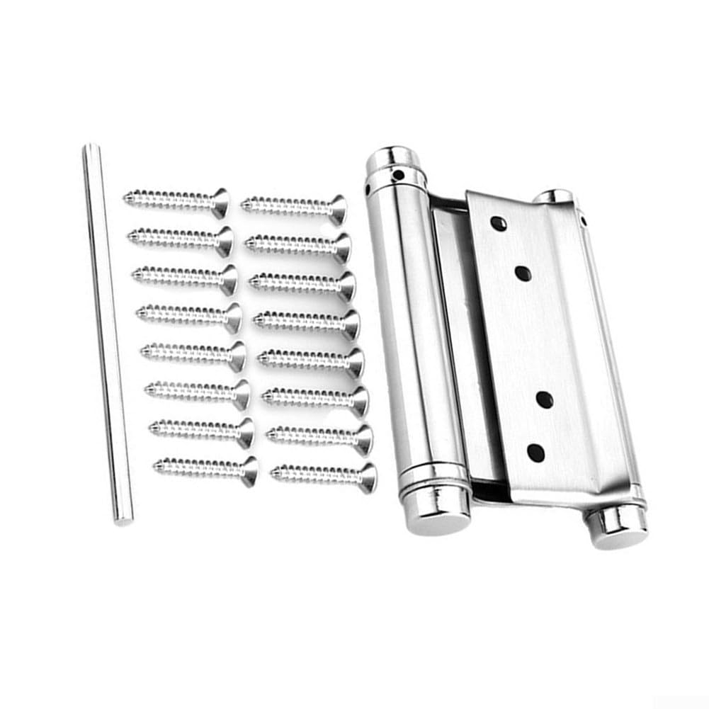 Charnière à ressort double action 20cm lot de 4 en acier inoxydable pour porte battante de cuisine