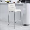 Zuri Furniture Lynx Counter Height Contemporary Bar Stool with Metal Base - Black