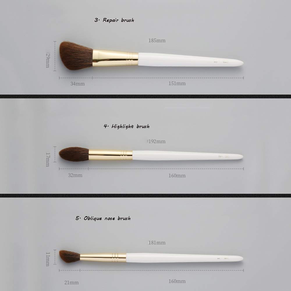 ZYFF huazhuangshua Pinceles de maquillaje, 10 piezas de regalo Juego de cepillos de belleza Cosmetic Brush Collection Sombra de ojos Base de maquillaje Mezclador de contorno corrector Blush, para dama