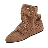 ZODOF Botas de Mujer Planas Ocultas Bajas cuñas Botines de