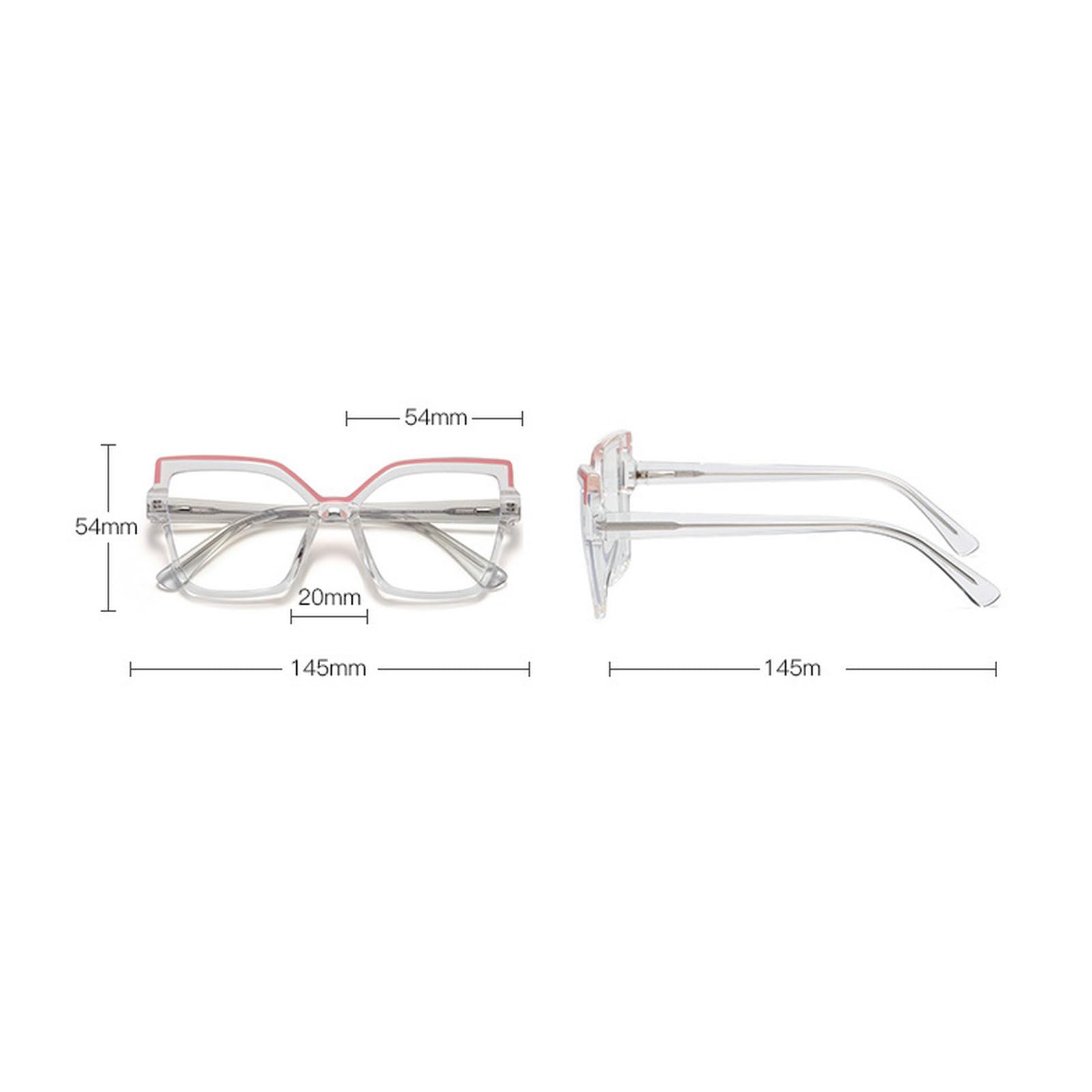 Melrose Fashion ladies blue blocking reading glasses, irregular colorful anti-fatigue/glare female computer games presbyopia (C7, 0)