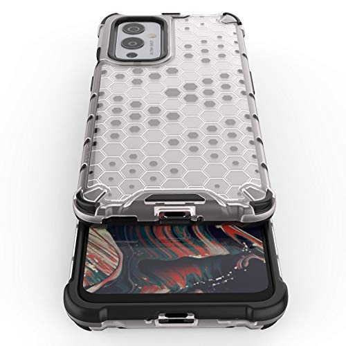 Image of Glasgow | for OnePlus 9 Honeycomb Pattern Back Case Cover for OnePlus 9 - Transparent