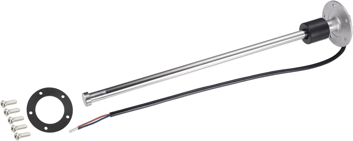 Universal Marine Fuel Sending Unit Float Replacement Fuel Gauge Gas Tank Diesel Water Level Sender Unit Sensor, 15" 380mm, Anti-Corrosion, Stainless Steel, Auto Accessories