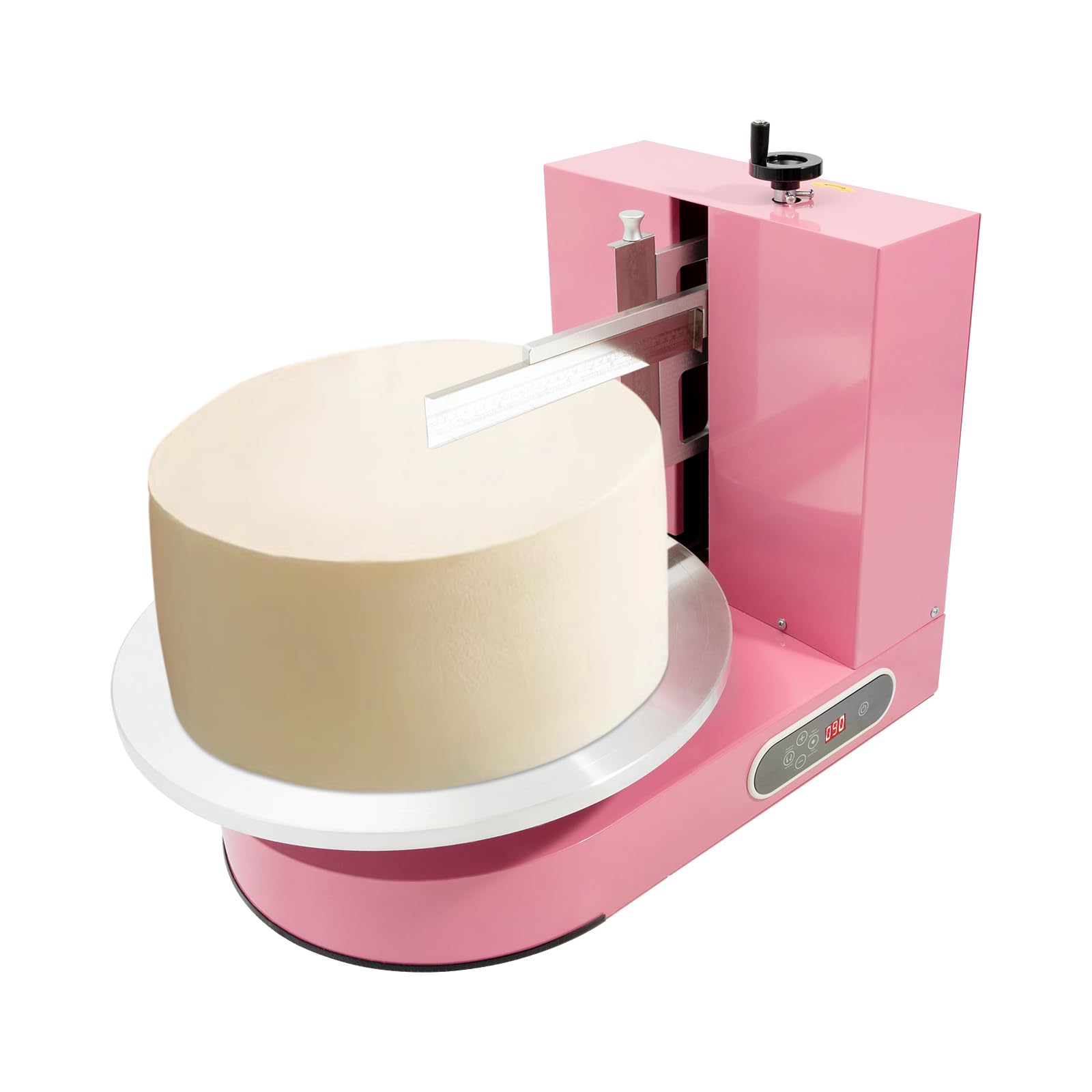 Unnsiapit Cake Decorating Machine, 200W Electric Cake Cream Spreading Coating Machine with Turntable and Adjustable Scraper, Cake Frosting Smoother,