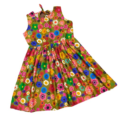 Niren Enterprise Baby-Girl's Cotton Fit and Flare Standard Length Dress