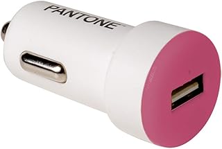 Celly PTDC1USBP Cargador de Coche Pantone, Turbo Charge, 24 V, Salida 2.1 A, Color Rosa