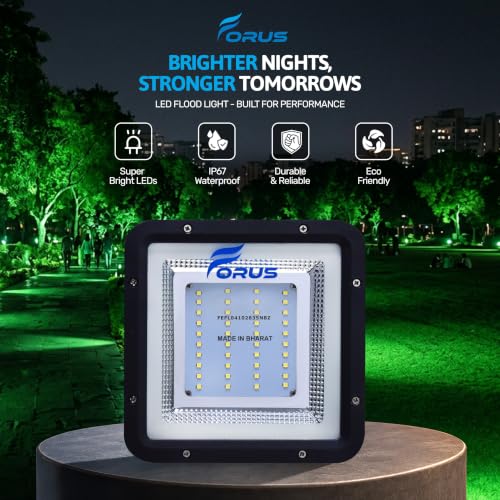 Image of Forus 30W Green Color Flood Light Outdoor LED Waterproof Decorative Focus Lamp for Home Garden Events Security Terrace Landscape Pathway Building Festival Stage Party Celebration Lighting - 1 Pc