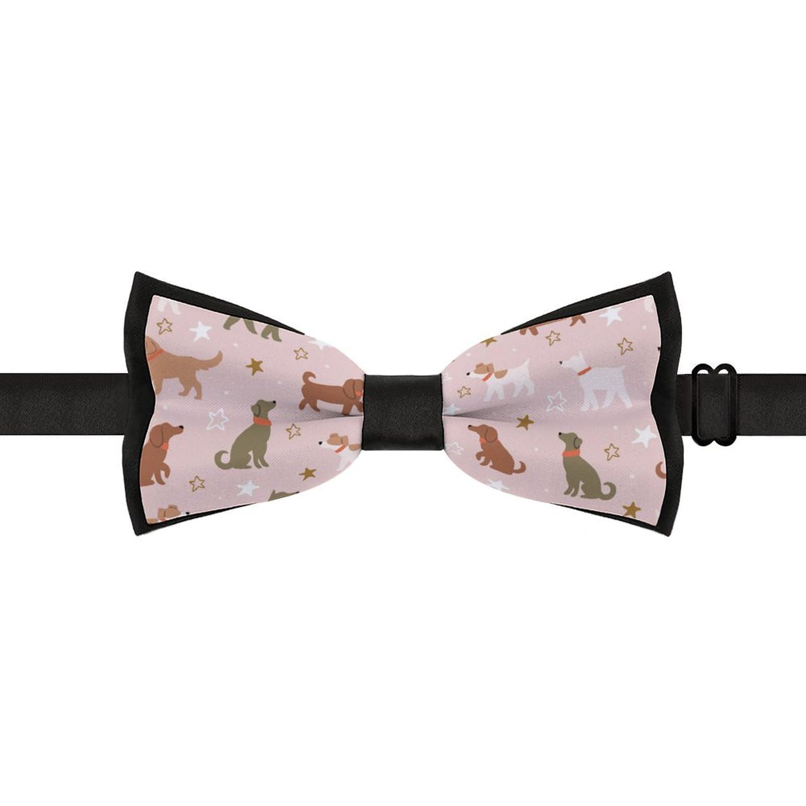 GoasNei Dachshund Dog Pattern Bow Tie for Men Adjustable Necktie Funny Tie Neck Ties for Weddings Party