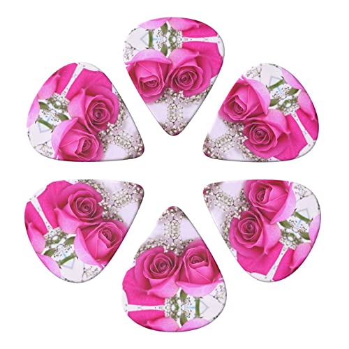 Ensemble de 6 médiators de guitare rose rose pour guitare acoustique, guitare électrique, basse, ukulélé – fin, moyen et… - Les Beatles, Paul McCartney, John Lennon, RIngo Starr, George Harrison Ensemble de 6 médiators de guitare rose rose pour guitare acoustique, guitare électrique, basse, ukulélé - fin, moyen et… – Image 4