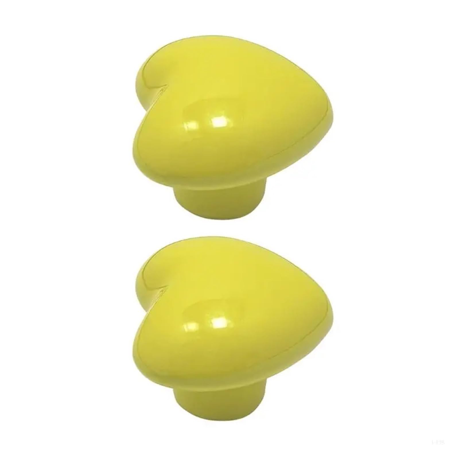 Zeahkri Yellow Cute Cabinet Handle 10Pcs Colorful Ceramic Heart Cupboard Knobs