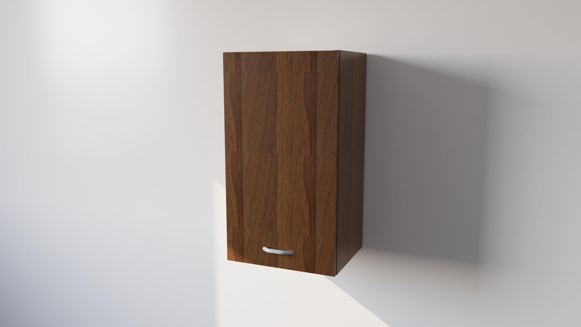 CALANDRELLI - Pensile Cucina in Legno Nobilitato Noce Mobile Alto con 1 Anta, Pensile Componibile Moderno Made in Italy (Altezza 60 X Larghezza 40 X Profondità 32 centimetri)