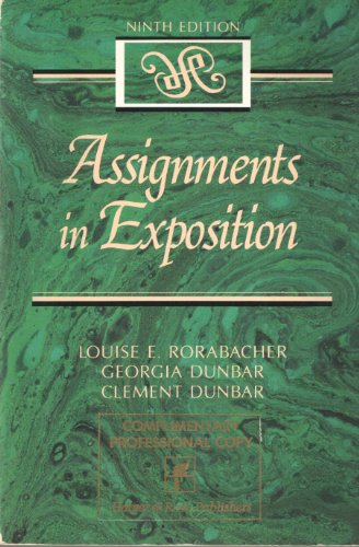 Assignments in Exposition 0060455780 Book Cover