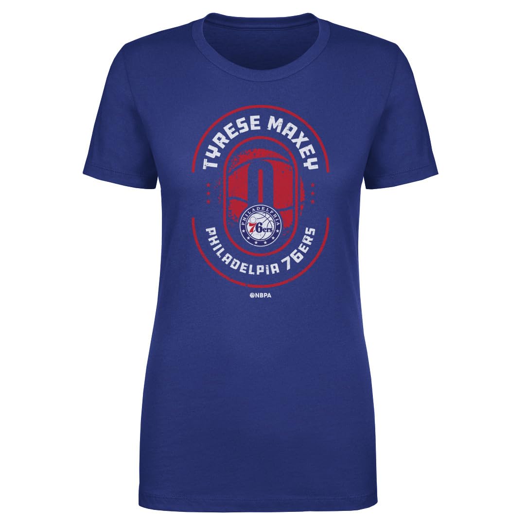 500 LEVELTyrese Maxey Philadelphia 76ers Women's T-Shirt - Tyrese Maxey Philadelphia 76ers Imprint WHT