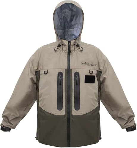 Miniatura 9 de Kylebooker Chaqueta de vadeo de pesca con mosca, actividades al aire libre, chaquetas impermeables para hombres y mujeres