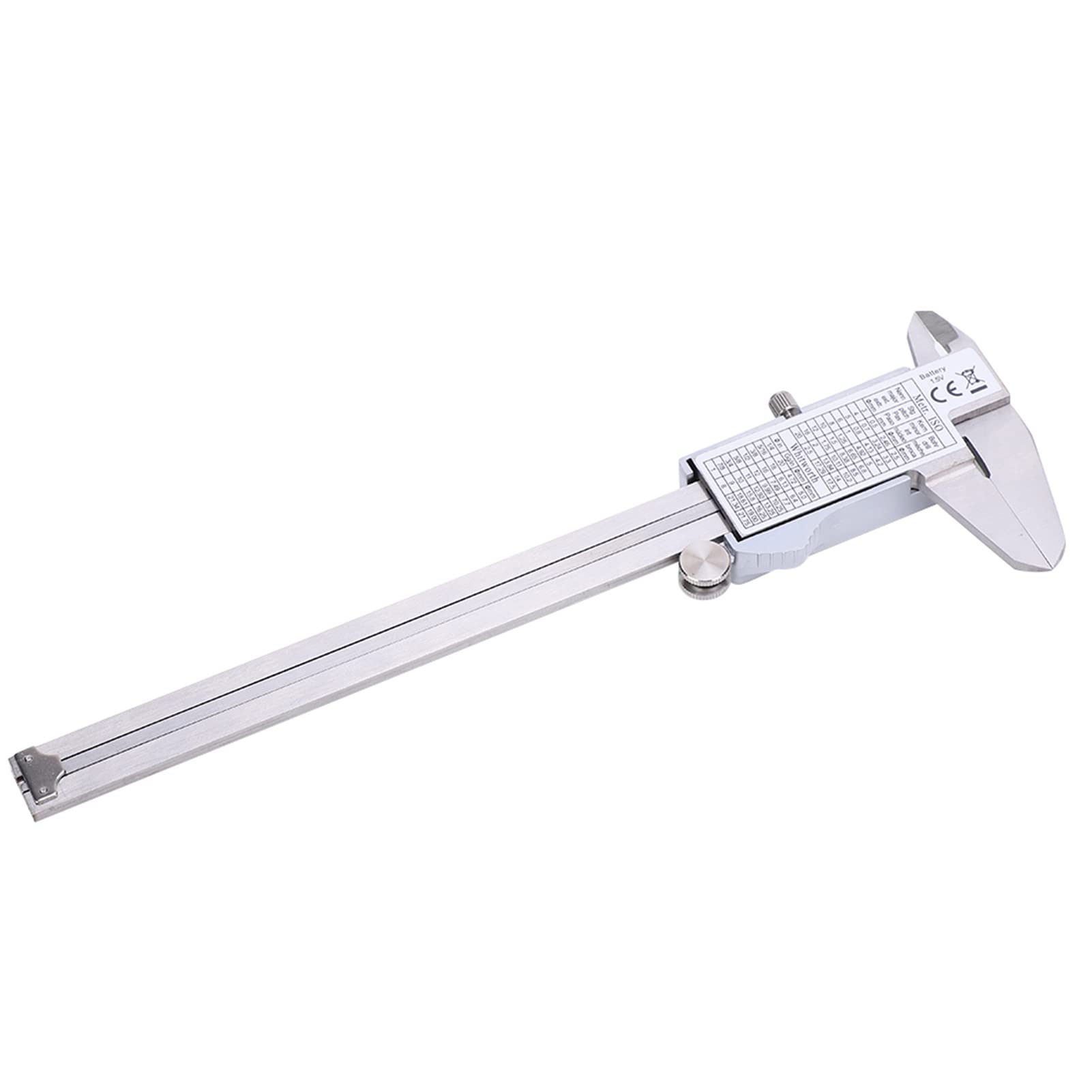 Fafeicy Calibrador Vernier Digital, 150mm, Acero Inoxidable, Precisión 0.01mm, Pantalla LED, Conversión mm/Pulgadas