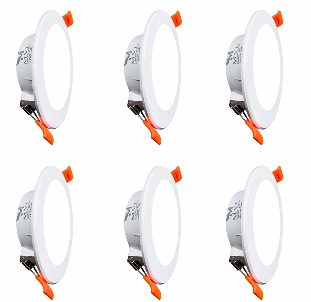 MVL 10 watt Round LED Ceiling Light, White, Recessed Ceiling Downlight, Pack of 6-picture-11