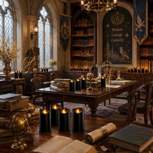 Image of Flameless Candles 3 inchD X 6 inchH Set of 2 Outdoor Indoor Pillars Battery Operated Flickering Candles Include 10-Key Remote Timer Function, Fake Plastic Pillar Candles for Aniversary, Christmas Decor