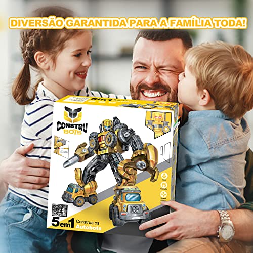 Carrinho Robô 5 Em 1 Monta Desmonta Construbots - Mega Compras