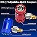 CALPOSE R1234yf Adapter Fittings, Adjustable R1234yf Quick Couplers, Air Conditioning Line Repair Tool Kit for R1234yf Car AC System Evacuation Recharging, R1234yf AC Service Port Connectors