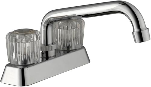 Glacier Bay Aragon - Grifo de lavandería de 4 pulgadas con 2 manijas en cromo