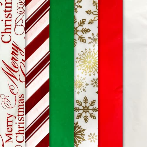 K-Kraft 20 X 20" Tissue Paper With Foil, 102 Sheet Christmas Pack #TOP1