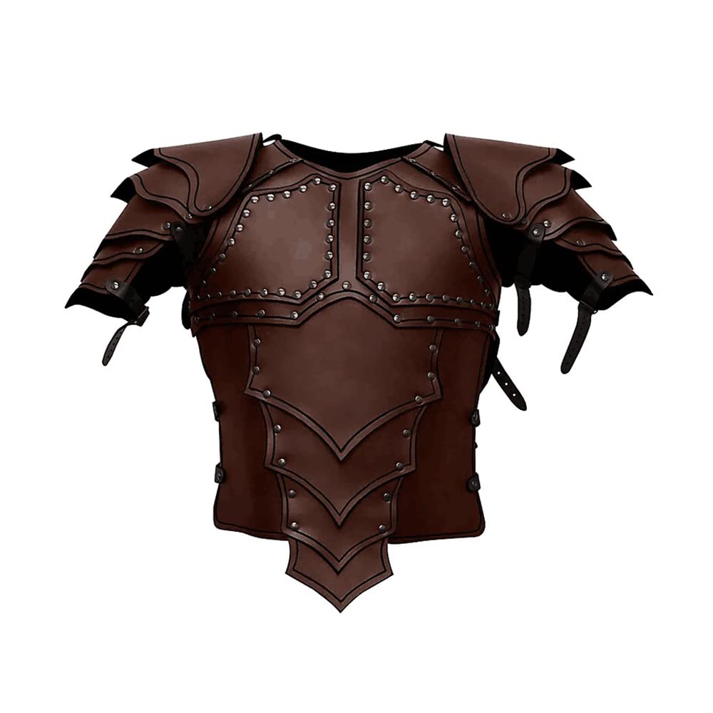 Armure De Poitrine Médiévale En Cuir PU - Style Chevalier/viking - Réglable, Pour Cosplay, Halloween, Fêtes Thème