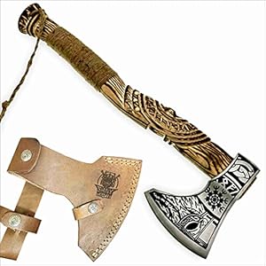 SHINY CRAFTS | Viking Axe,Hatchet,Throwing Axes,Hand Axe,Gifts for him,Wood Working Tool,Viking Gifts for Men,Camping Hatchet,Tomahawk,Bearded Axe