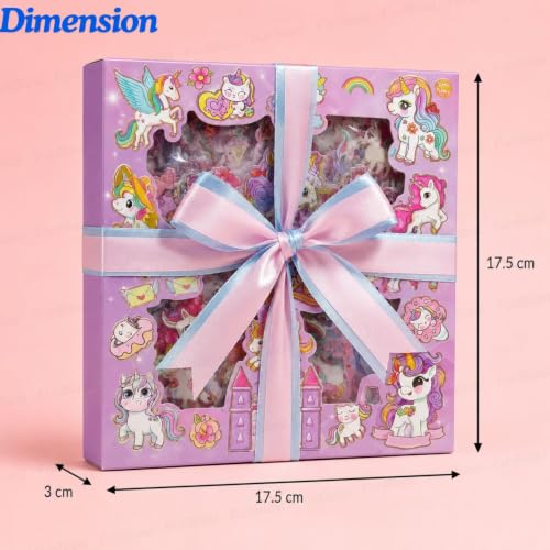 Image of FunBlast Unicorn Theme PET Stickers, Kawaii Sticker - 100 Sheets; 500+ Pcs Aesthetic Sticker, Japanese Style Craft Stickers, Self-Adhesive Sticker's Set - (Color May Vary)