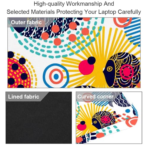 Housse ordinateur 14 pouces multicolore avec bandoulière réglable - 4