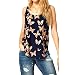 Lookatool Women's Butterfly Print Sleeveless Chiffon Tank Top Shirts Crew Vest