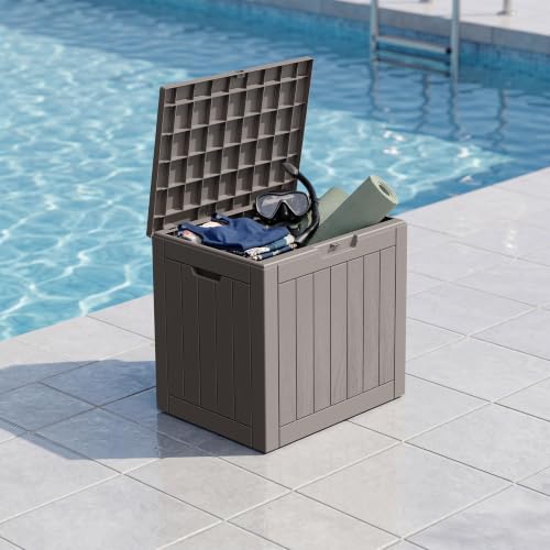 Image of Outdoor Storage Box Waterproof, 32 Gallon Deck Box for Patio Storage
