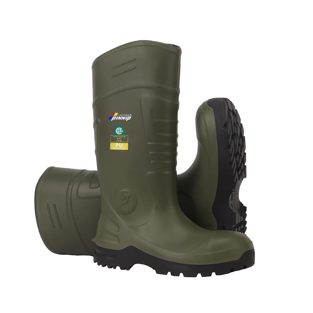 S5 Męskie buty ochronne – gumowe buty poliuretanowe ze stalowym noskiem i ochroną przed przebiciem, odporne na kwasy i oleje, wodoodporne, antypoślizgowe, do budownictwa i rolnictwa, CE