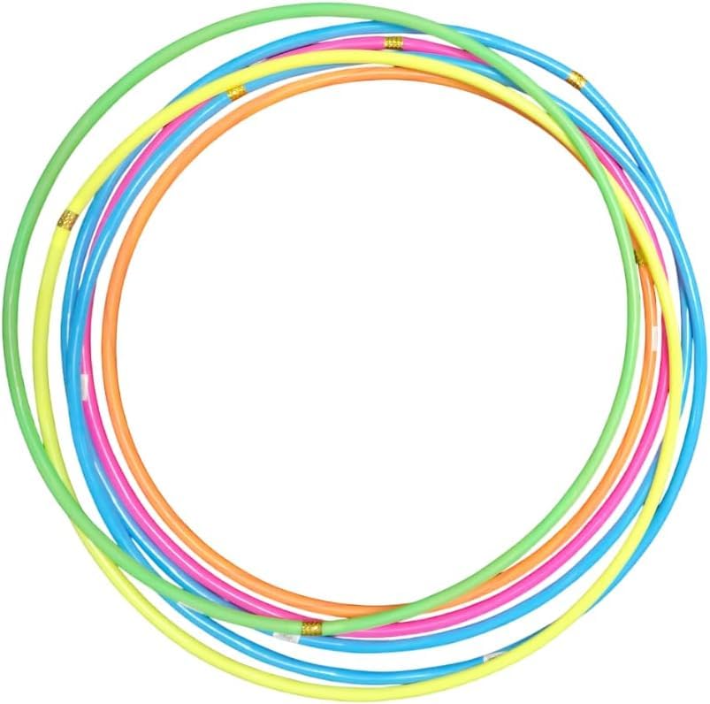 Hula-Hoops Multicolor Fitness Plain Plastic Exercise Hula Hoops for Kids and Adults Fitness and Dance Multiple Sizes 55cm, 75 cm (5, 75 cm)