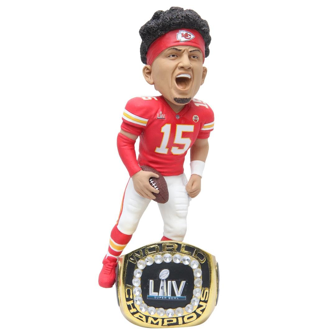 FOCO Patrick Mahomes (Kansas City Chiefs) Champ Ring Base NFL Exclusive Bobblehead