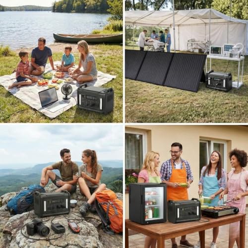 Image of Portable Power Station K700 (672Wh LiFePO4) with 200W Solar Panel Combo | 700W Pure Sine Wave Portable Power Station | Full Charge in 5.6 Hours | Home Backup, Camping, RV, Outdoor Power Supply